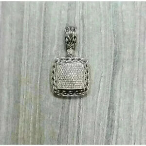 John Hardy Sterling Silver Classic Chain Enhancer with Pave Diamonds